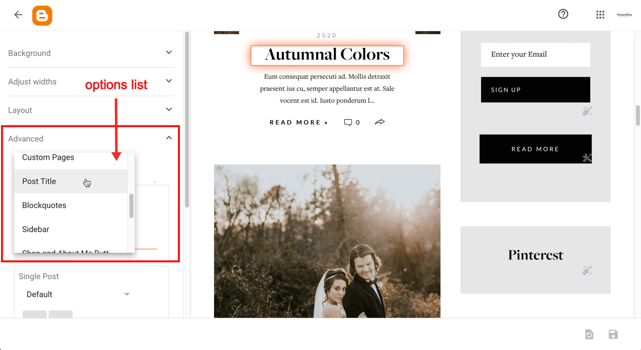 Customize Fonts and Colors in Blogger