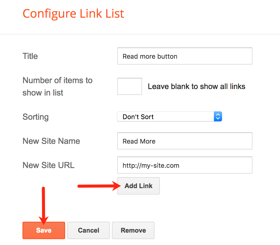 Setting up the Read More Button (Gadget) – Documentation