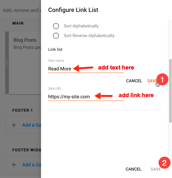 configure blogger read more button